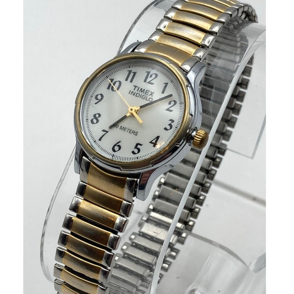 VTG Timex Easy Reader Indiglo Women's Watch 24mm - New Battery Expandable WR30m